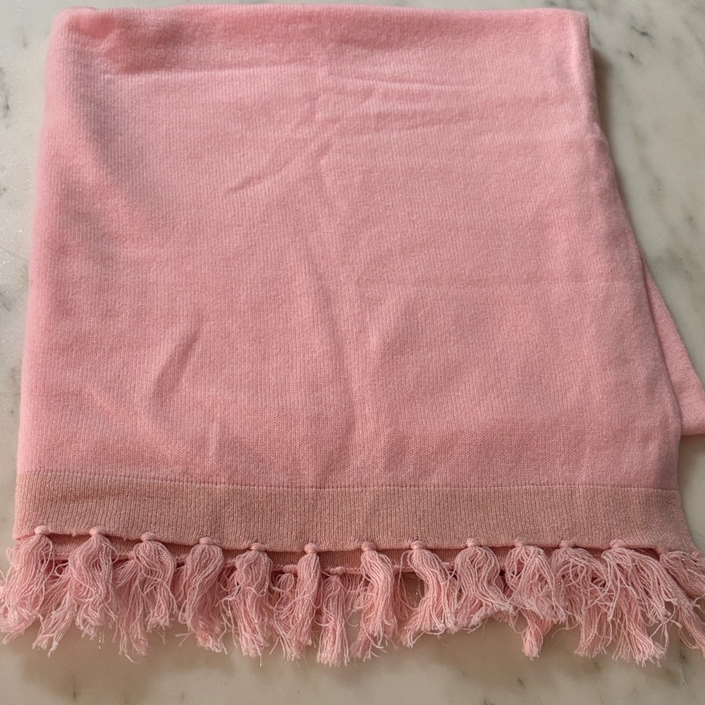 Lilly Pulitzer Cashmere Wrap Blanket Scarf light pink